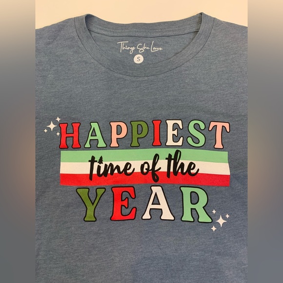 NWT Christmas Shirt by things she loves, women’s size small, long sleeve (bin B) - Picture 1 of 8